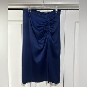 Satin feeling banana republic skirt and with slit and rouching